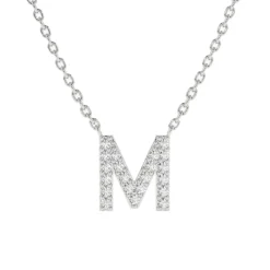 Petite Diamond Initial Letter Pendant