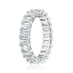Petite Emerald Lab Grown Diamond Wedding Band