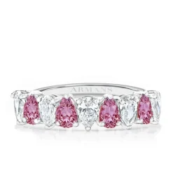 Petite Pear Half Band Gender Reveal Ring