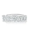 Petite Pear Half Diamond Band