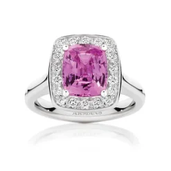 Pink Sapphire Engagement Ring
