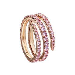 Pink Sapphire Spiral Ring