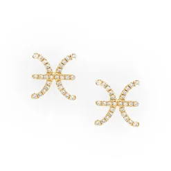 Pisces Diamond Zodiac Studs