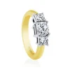 Princess Trilogy Engagement Ring