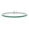 4-Prong Green Emerald Tennis Bracelet