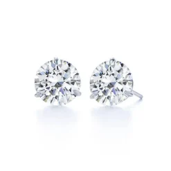 3-Prong Round Diamond Studs