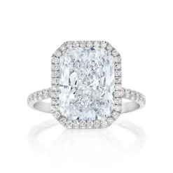 Radiant Seamless Halo Engagement Ring