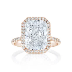 Radiant Seamless Halo Engagement Ring