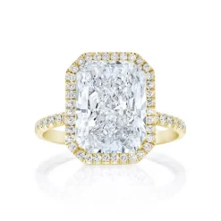 Radiant Seamless Halo Lab Grown Engagement Ring