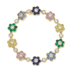Rainbow Bloom Sapphire Bracelet