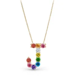 Rainbow Initial Pendant