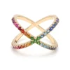 Rainbow Sapphire Criss Cross Ring