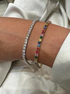 Rainbow Sapphire Tennis Bracelet