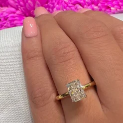 Ravishing Radiant Lab Grown Engagement Ring