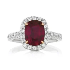 Red Ruby Engagement Ring