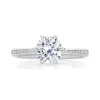 Round Allure Lab Grown Engagement Ring with Diamond Band