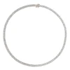 Round and Emerald Diamond Tennis Necklace
