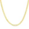 Round Bezel Set Cuban Link Necklace