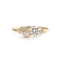 Round Diamond Cluster Ring