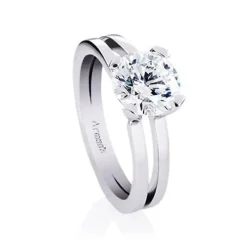 Round Ellipse Engagement Ring