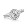 Round Halo Engagement Ring