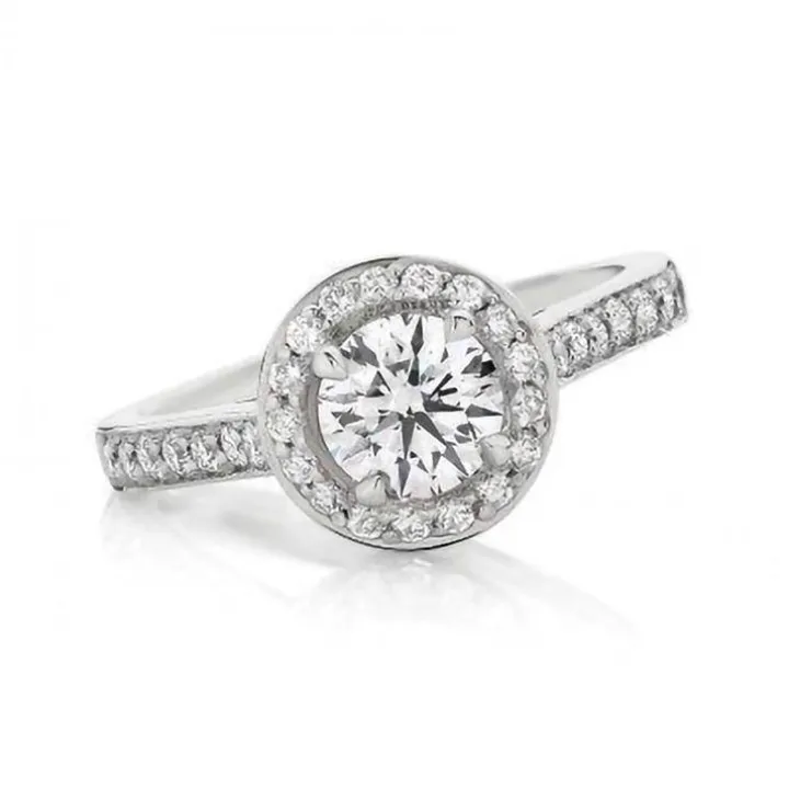 Round Halo Engagement Ring