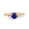 Round Horizon Lab Grown Blue Sapphire Engagement Ring