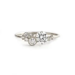 Round Lab Grown Diamond Cluster Ring