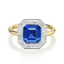 Royal Blue Lab Grown Sapphire Radiance Ring