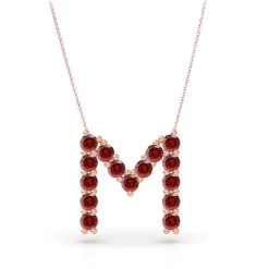 Ruby Initial Pendant