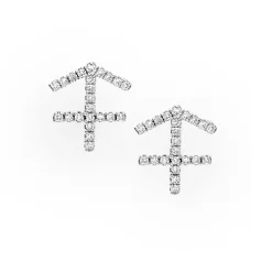 Sagittarius Diamond Zodiac Studs