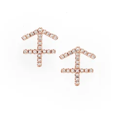 Sagittarius Diamond Zodiac Studs
