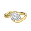 Sculpted Oval Radiance Engagement Ring