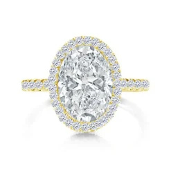 Seamless Oval Halo Engagement Ring