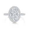 Seamless Oval Halo Lab Grown Engagement Ring