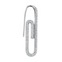 Single Diamond Clip Earring