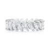 Slanted Marquise Wedding Band