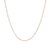 Small Solid Gold Paper Clip Chain