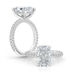 Snow White Lab Grown Engagement Ring