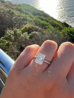 Snow White Lab Grown Engagement Ring
