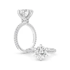 Snowball Lab Grown Engagement Ring