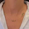 Solid Gold Arabic Multi Name Necklace