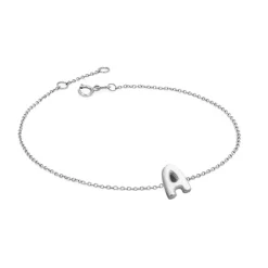Solid Gold Bubble Initial Bracelet