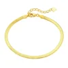 Solid Gold Herringbone Bracelet