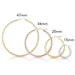 Solid Gold Hoop Earrings