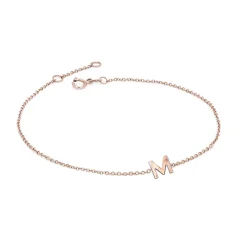 Solid Gold Initial Bracelet