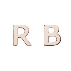 Solid Gold Initial Earrings