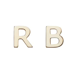 Solid Gold Initial Earrings