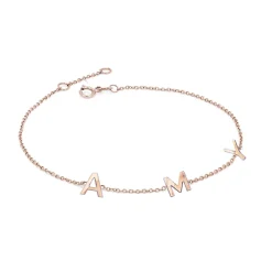 Solid Gold Multi-Initial Bracelet