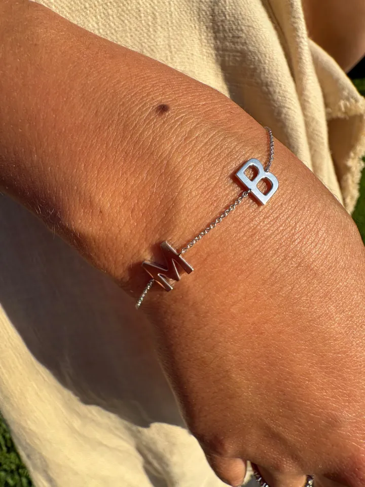 Solid Gold Multi-Initial Bracelet